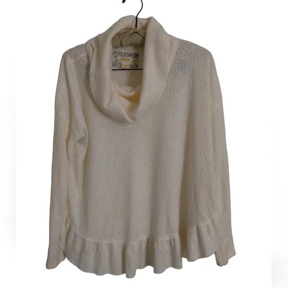 Maeve By Anthropologie Medium Addie Ruffled Hacci Pullover Sweater - Picture 1 of 17